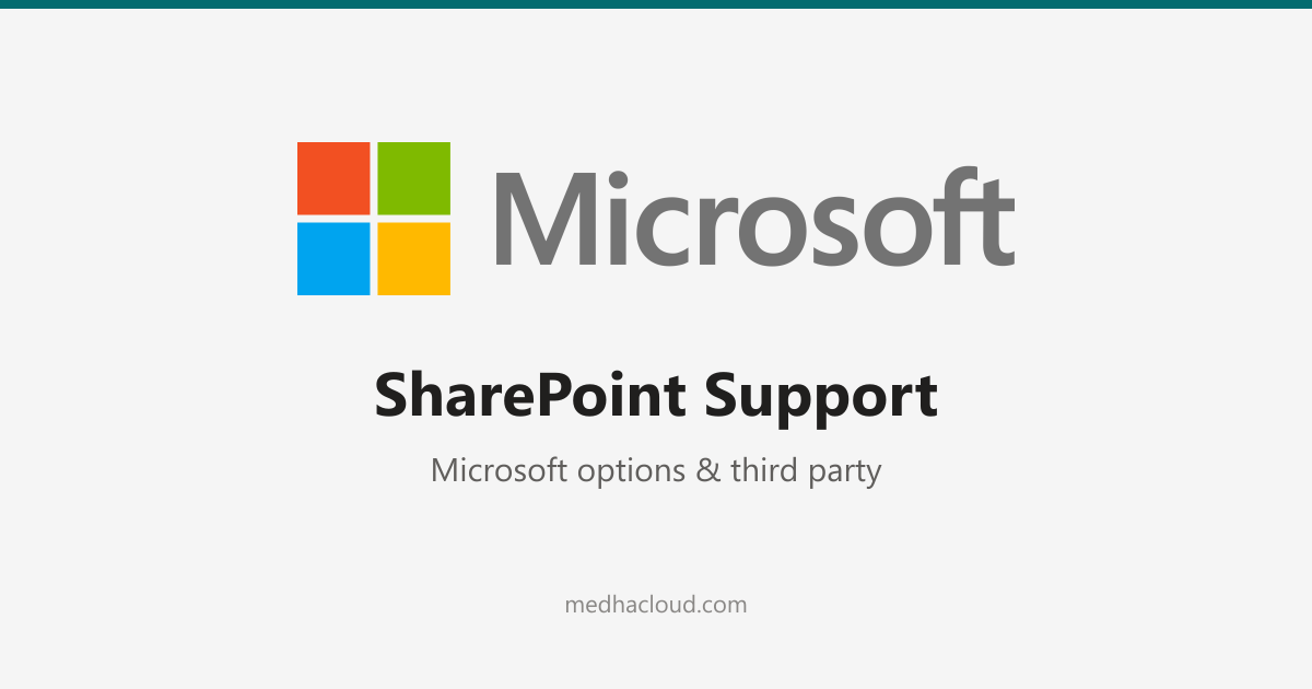 SharePoint Support: Microsoft Options & Third Party