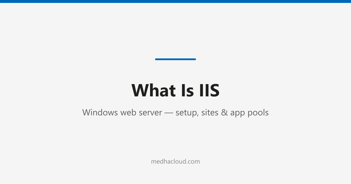 What Is IIS? Windows Web Server Setup, Sites & App Pools