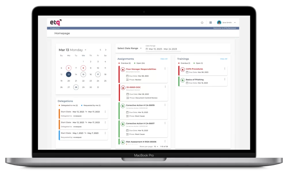 ETQ Reliance EHS Systems