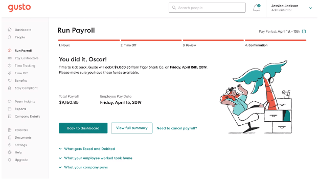 Gusto Payroll Software