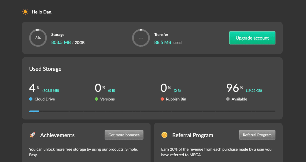 Mega for Business Powerful Cloud Storage