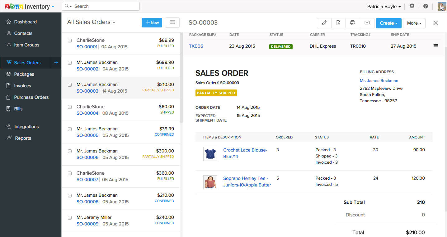 Zoho Inventory  Software