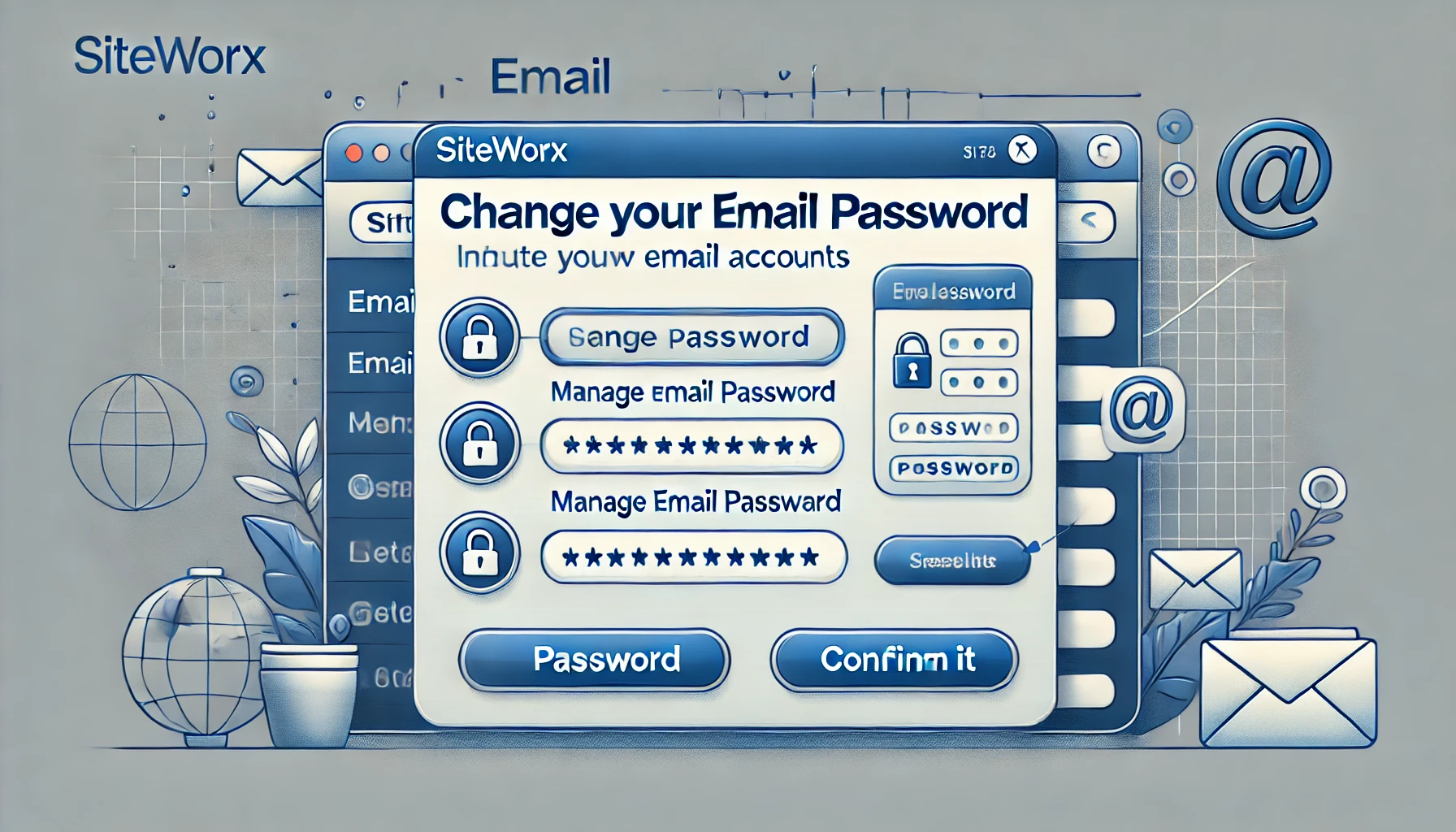 How to change your e-mail password at SiteWorx?