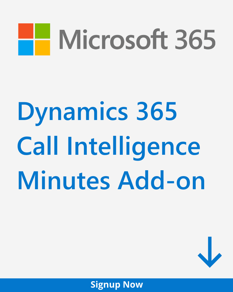 Dynamics 365 Call Intelligence Minutes Add-on