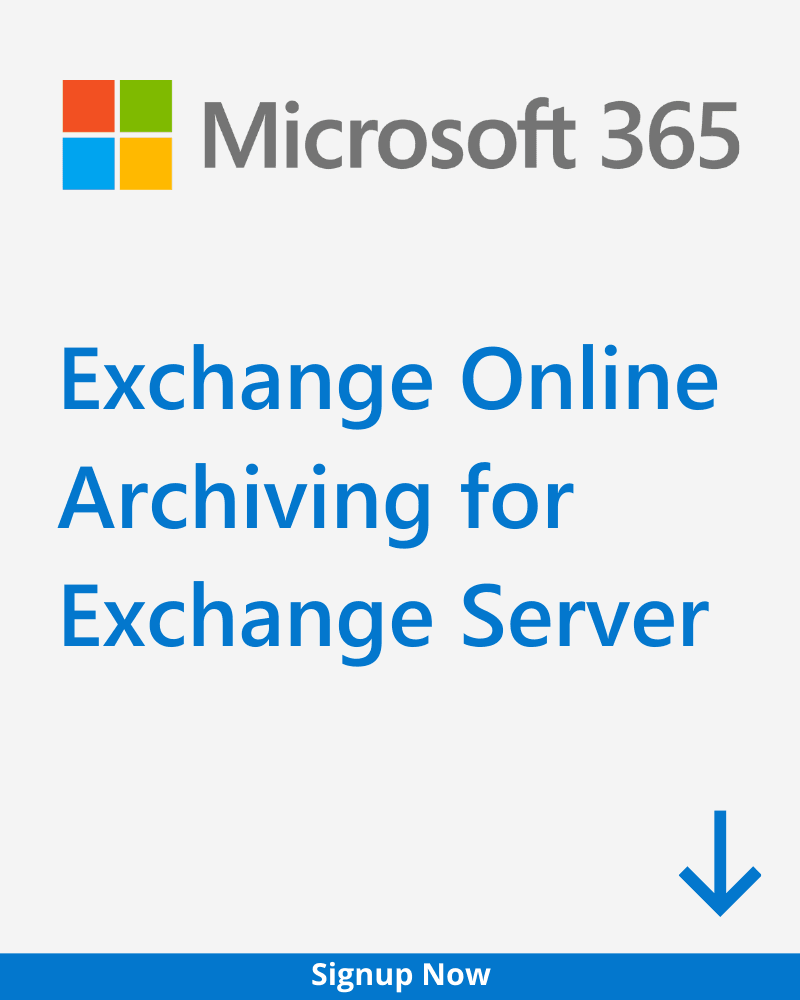 Exchange Online Archiving for Exchange Server Plan