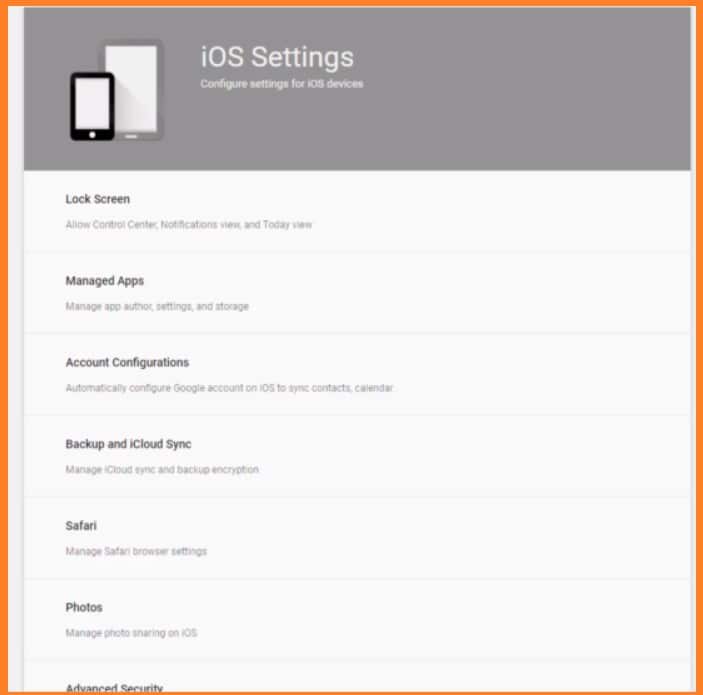 G Suite Device Management User And Account Setting For Ios 6