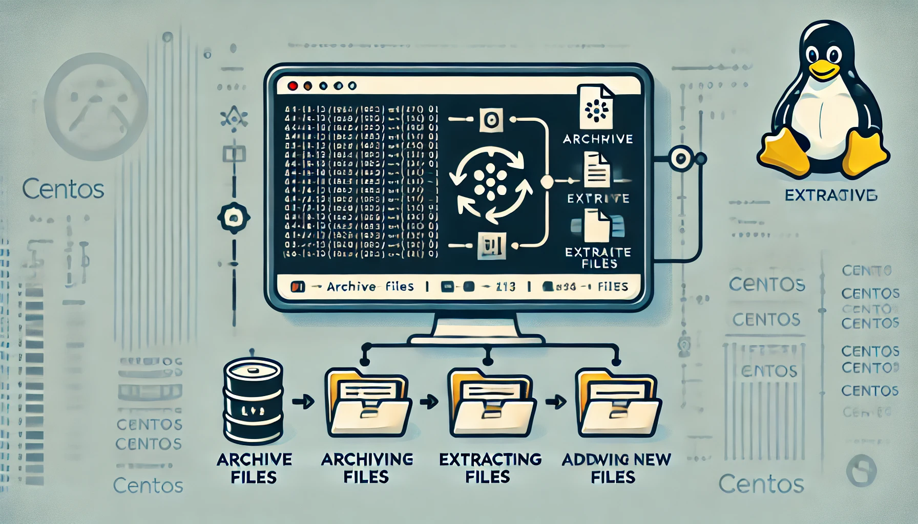 How to archive and extract files in CentOS?