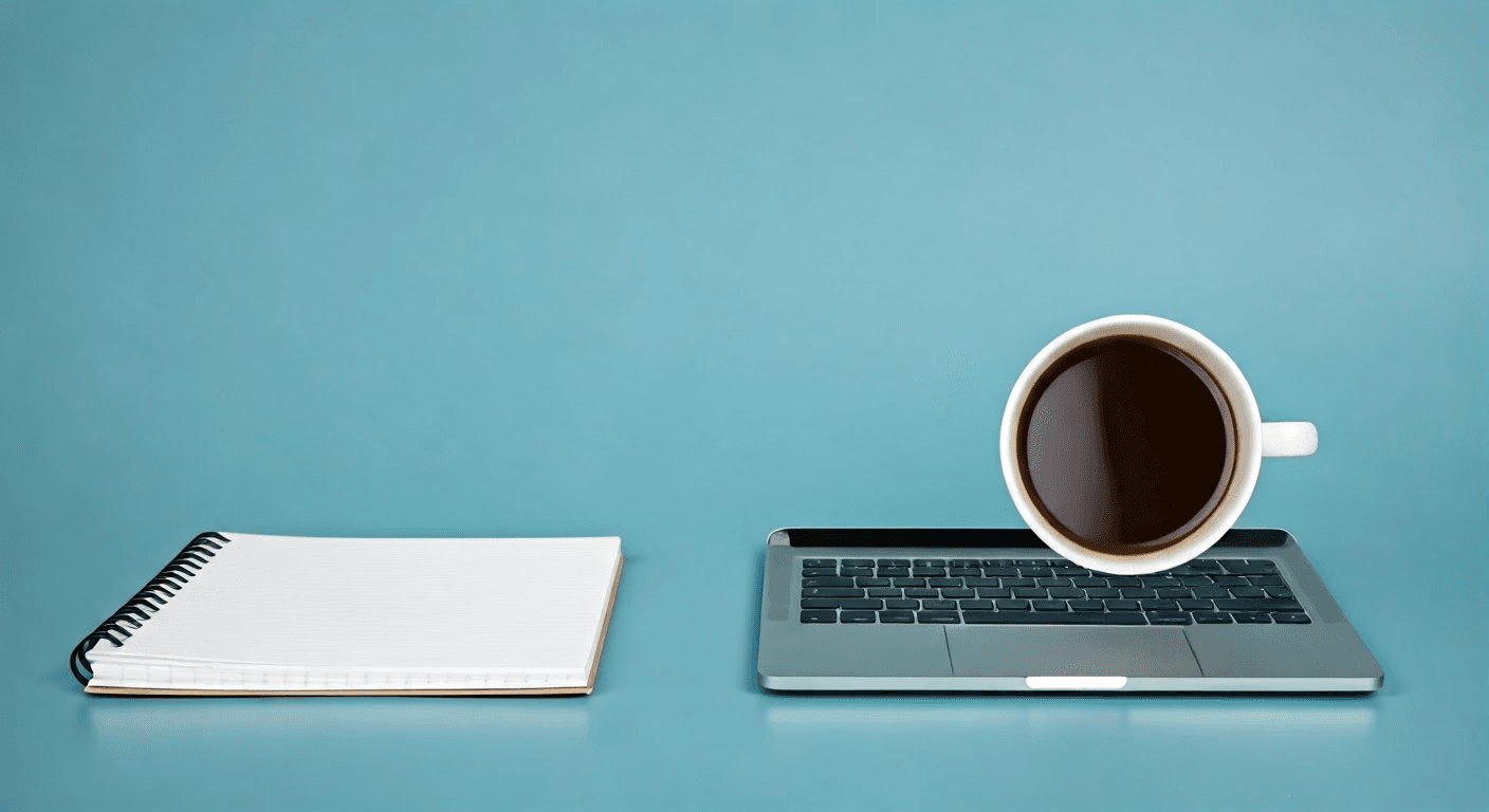 Modern remote work setup