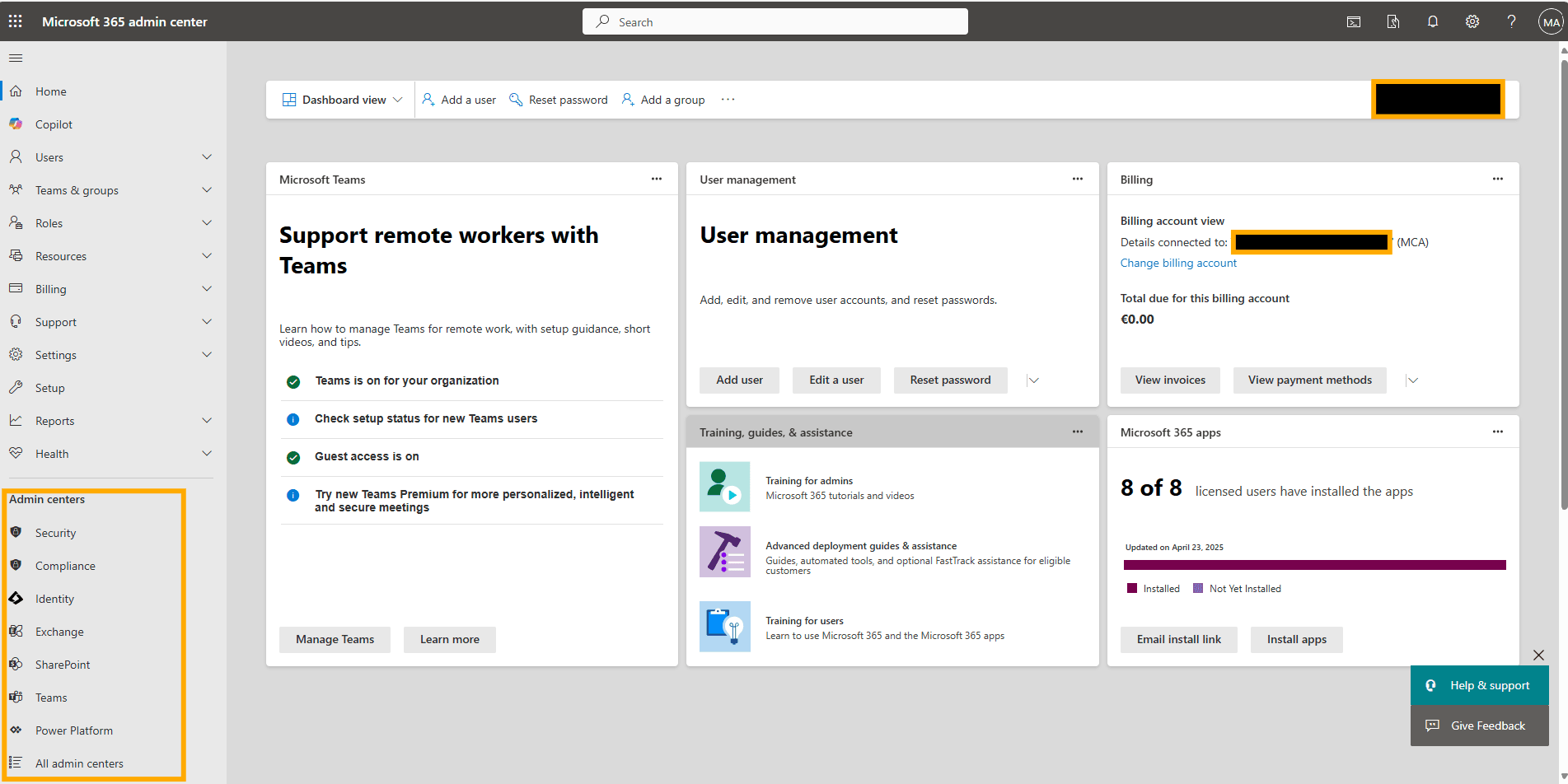 Microsoft 365 admin center – All admin center Login URLs