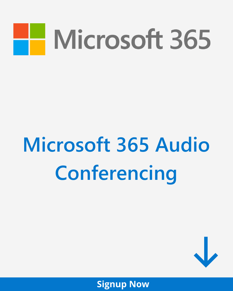 Microsoft 365 Audio Conferencing Plan