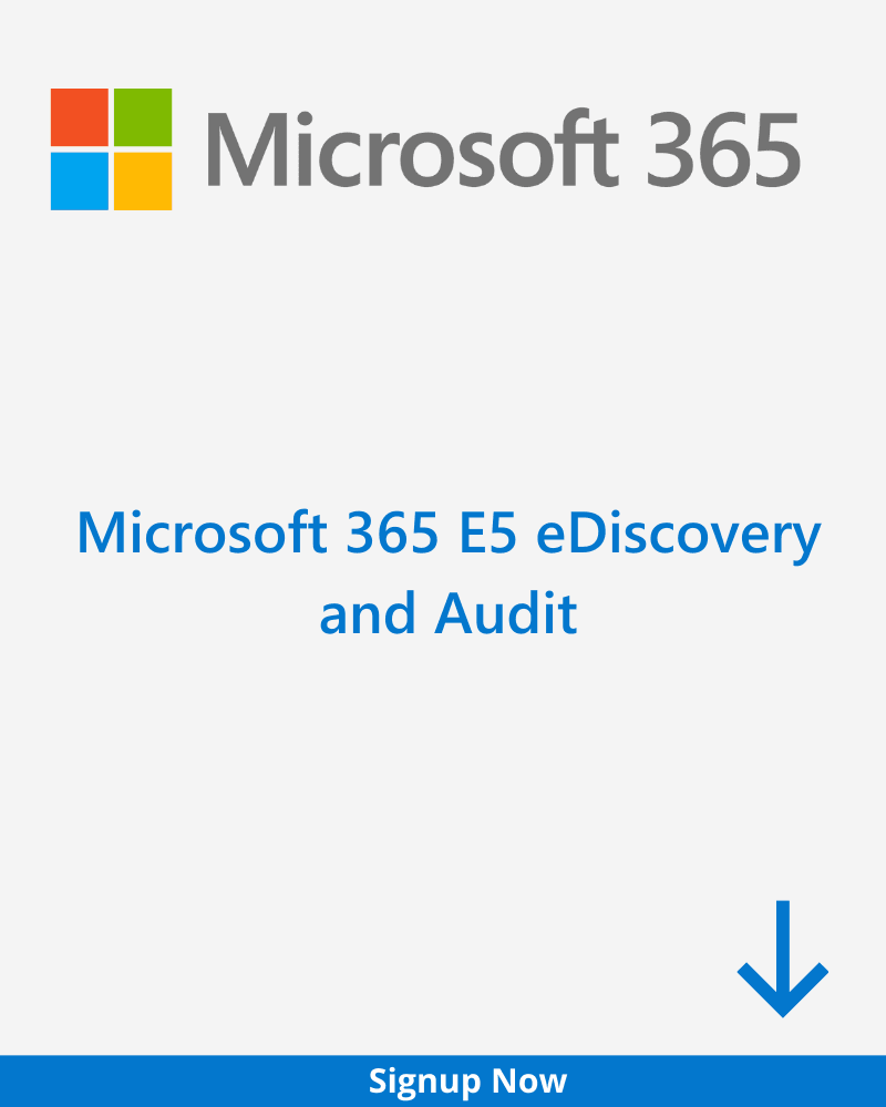 Microsoft 365 E5 eDiscovery and Audit Plan