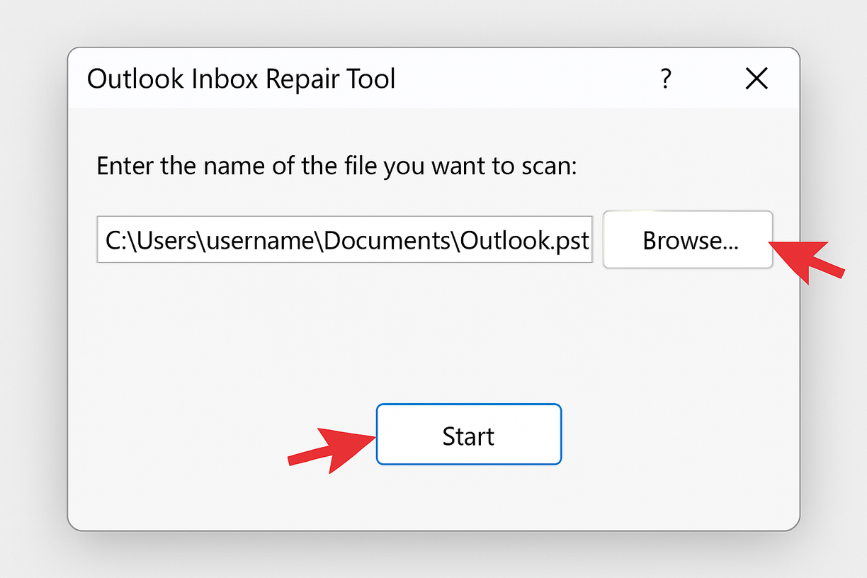 Outlook Repair tool