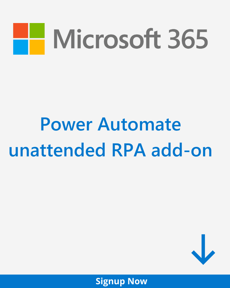 Power Automate Unattended RPA Add-on