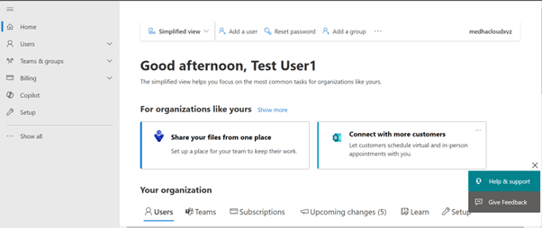 Step 2 - Step 2: Open the Admin panel - step by step guide for creating a security group in office 365 2