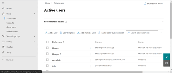 Step 3 - Step 3: Navigate to users > Active users - step by step guide to configuring user multi factor authenticatio...