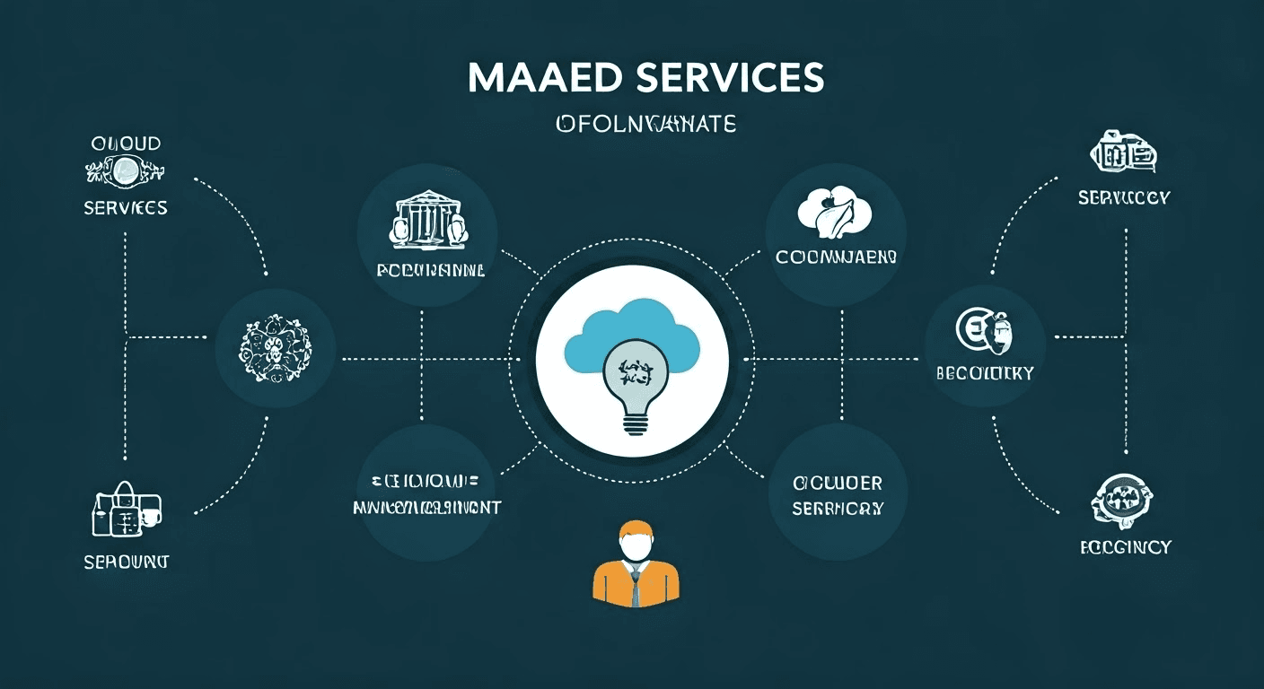 Infographic on managed services scope.