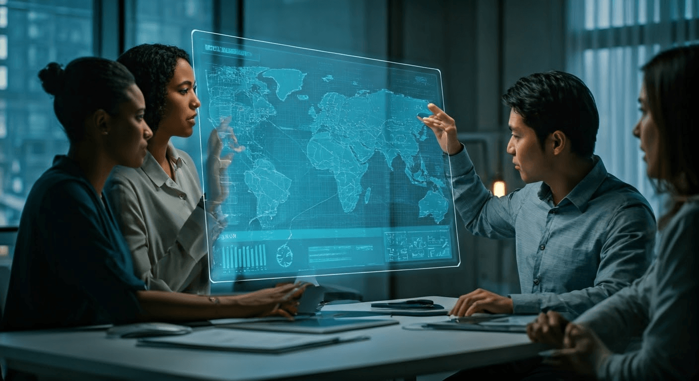 IT team discussing network setup