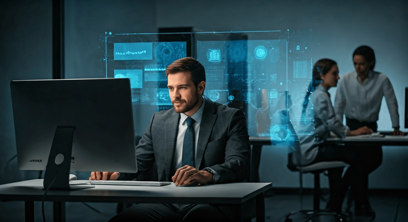 IT professionals managing tech services