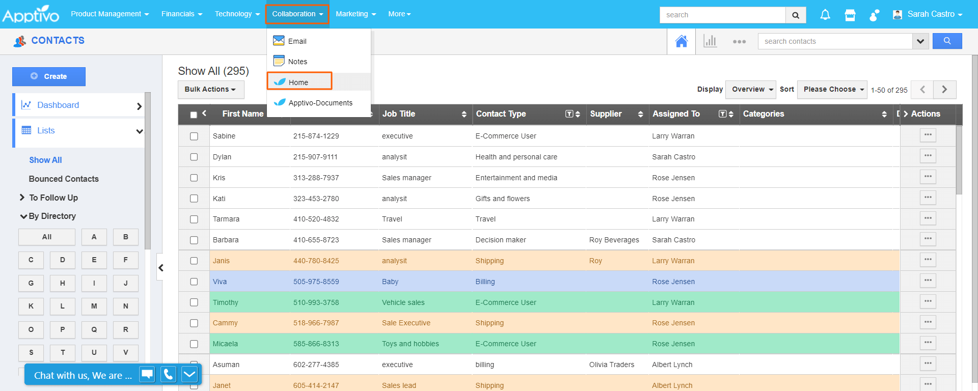 Apptivo CRM Sales Processing Software