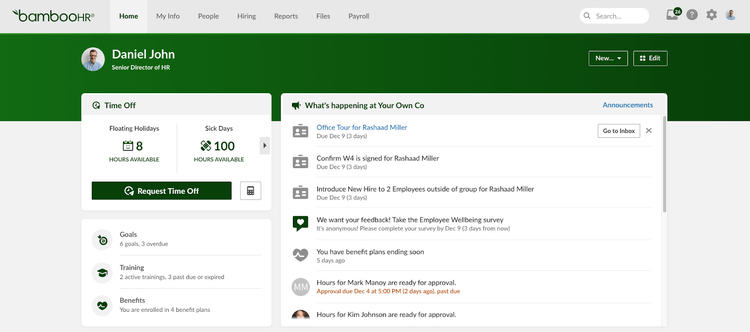 BambooHR HRM Systems