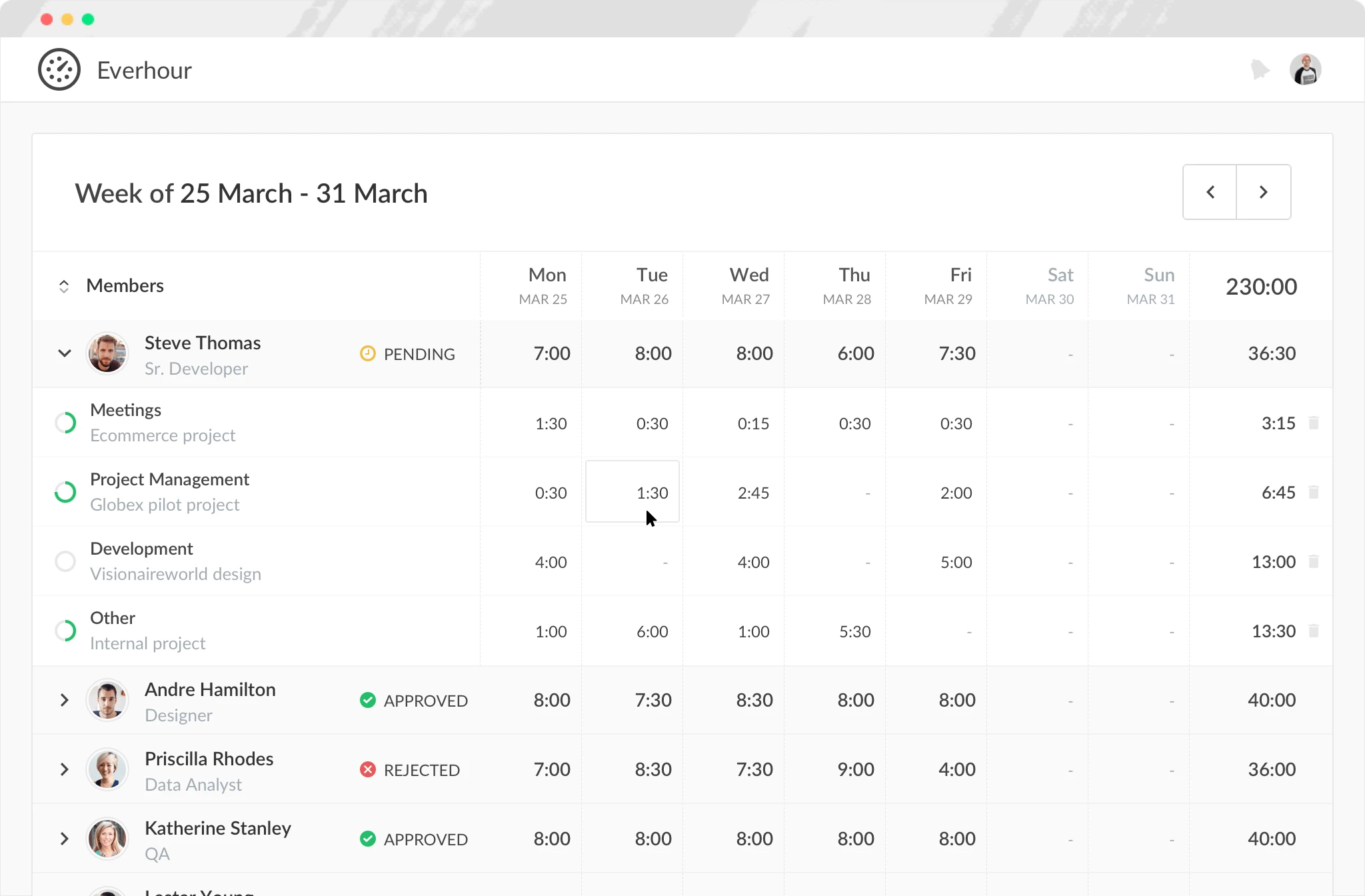 Everhour Time Tracking Tools