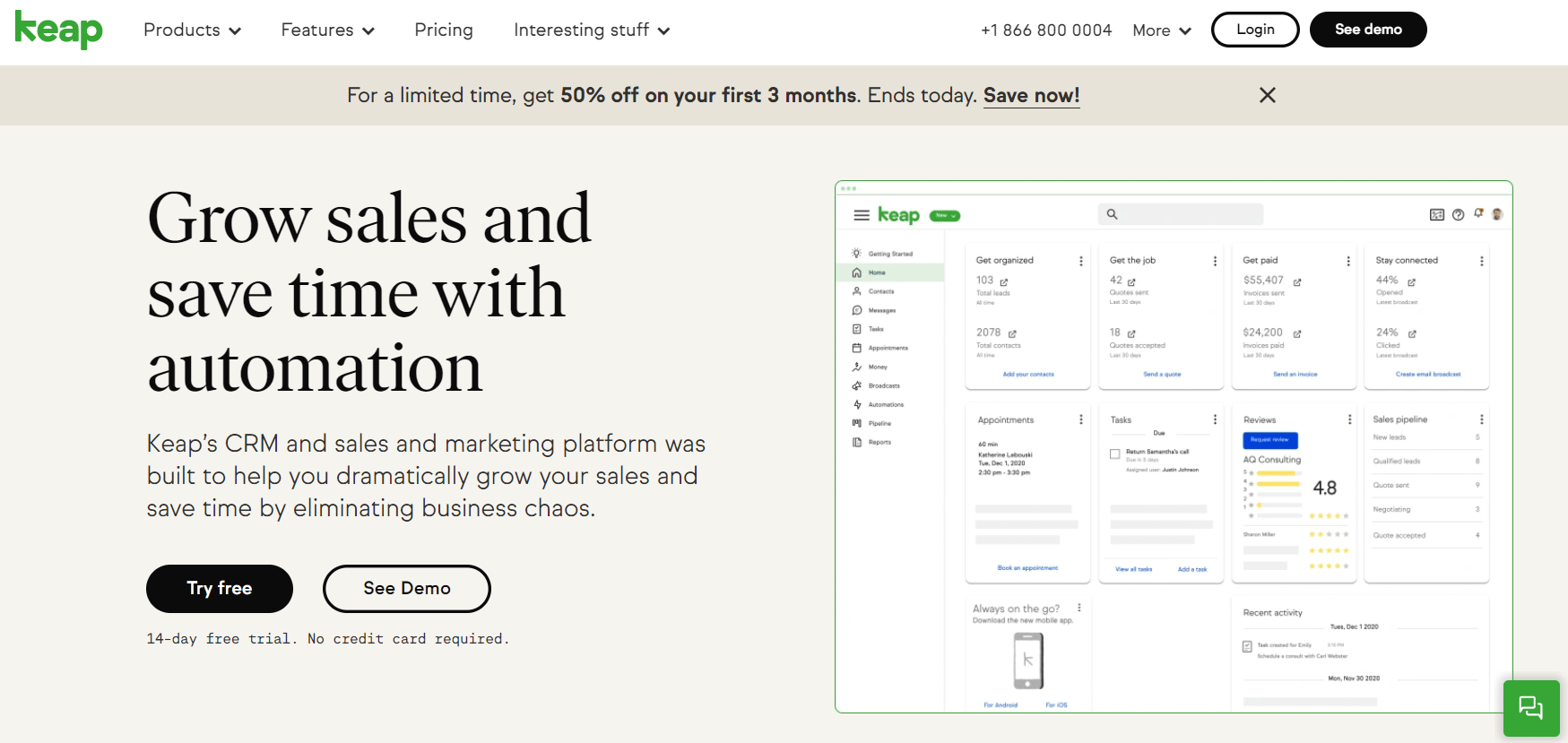 Keap (formerly Infusionsoft) Sales Processing Software