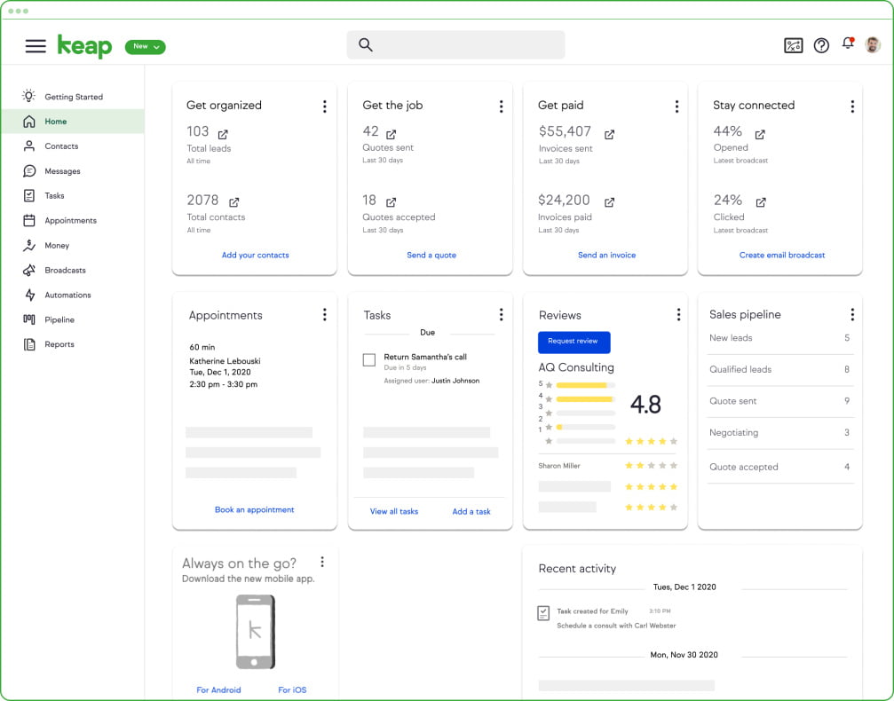  Keap (formerly Infusionsoft) CRM Systems