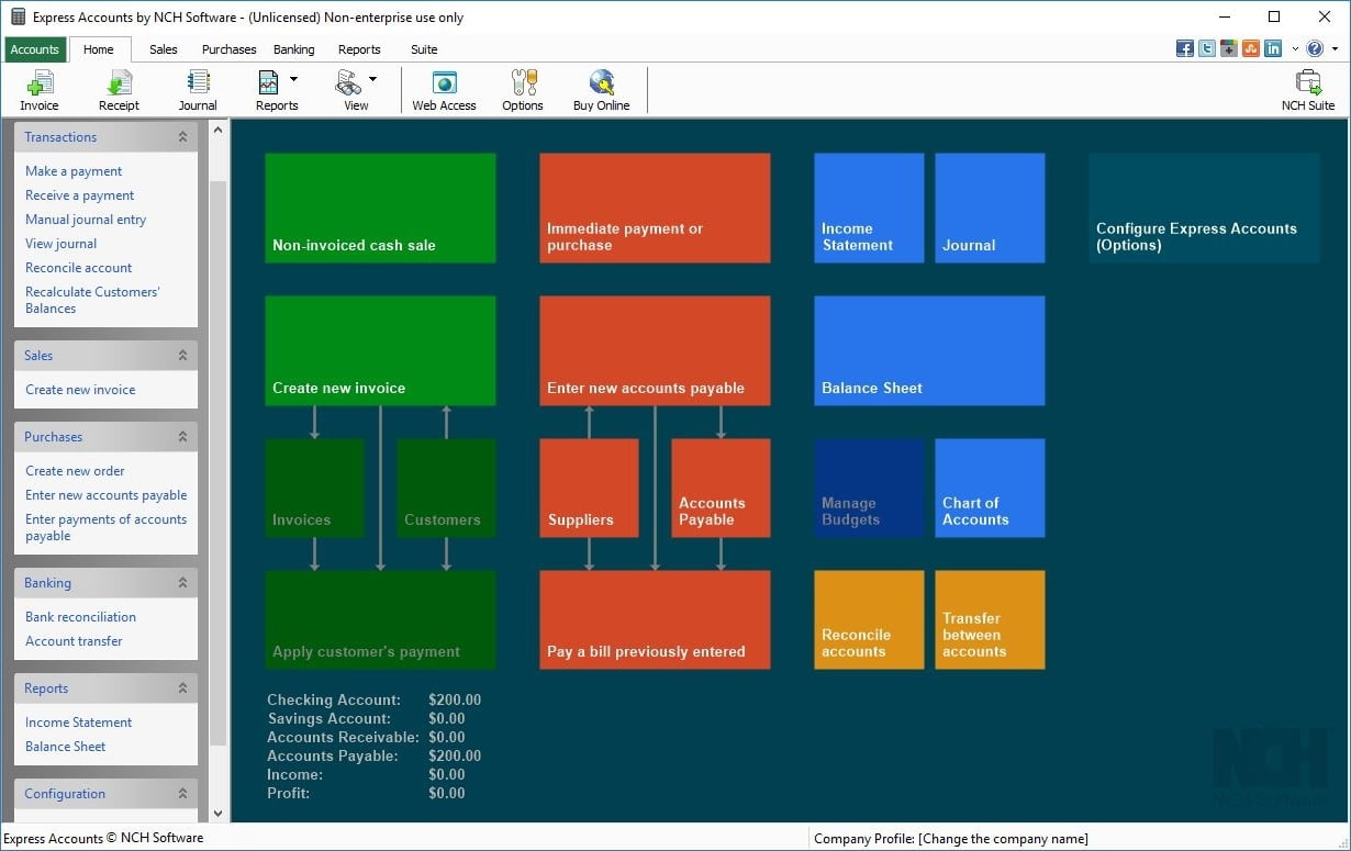 NCH Express Accounts Accounting Software