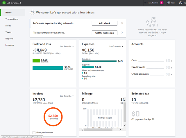 QuickBooks Self-Employed Accounting Software
