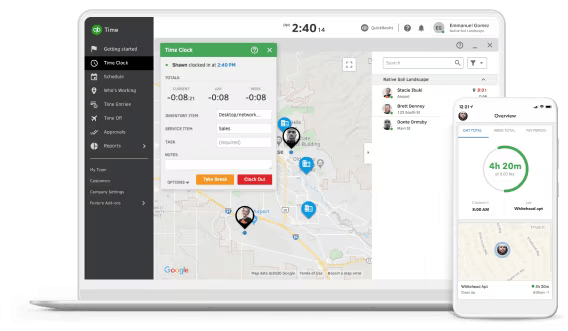 TSheets (by QuickBooks) Time Tracking Tools