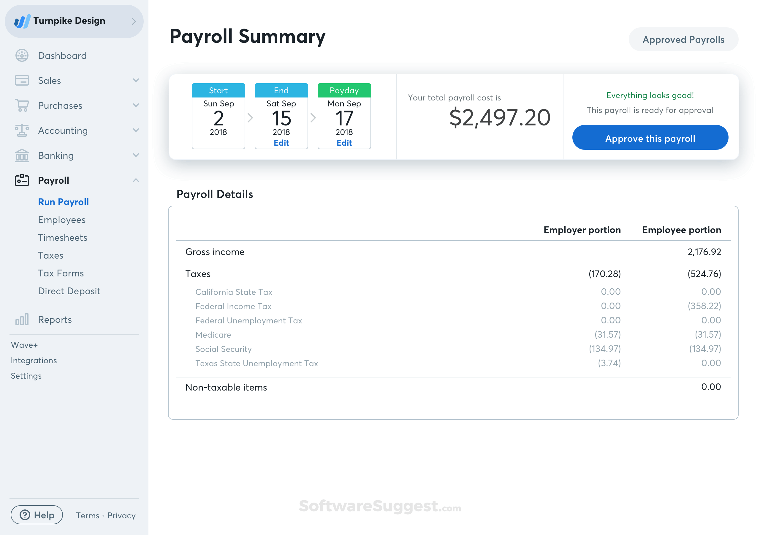 Wave Payroll Payroll Software