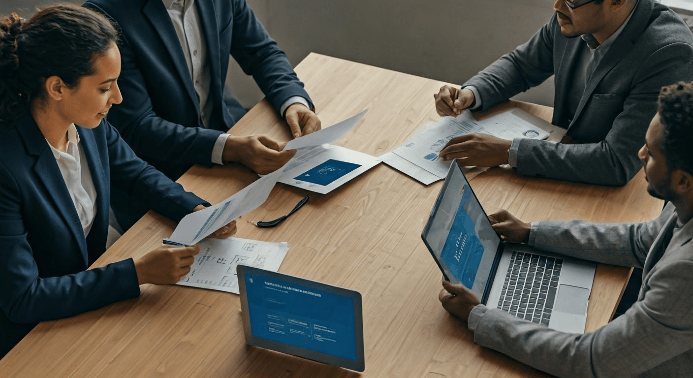 Team collaborating on Dynamics 365 benefits