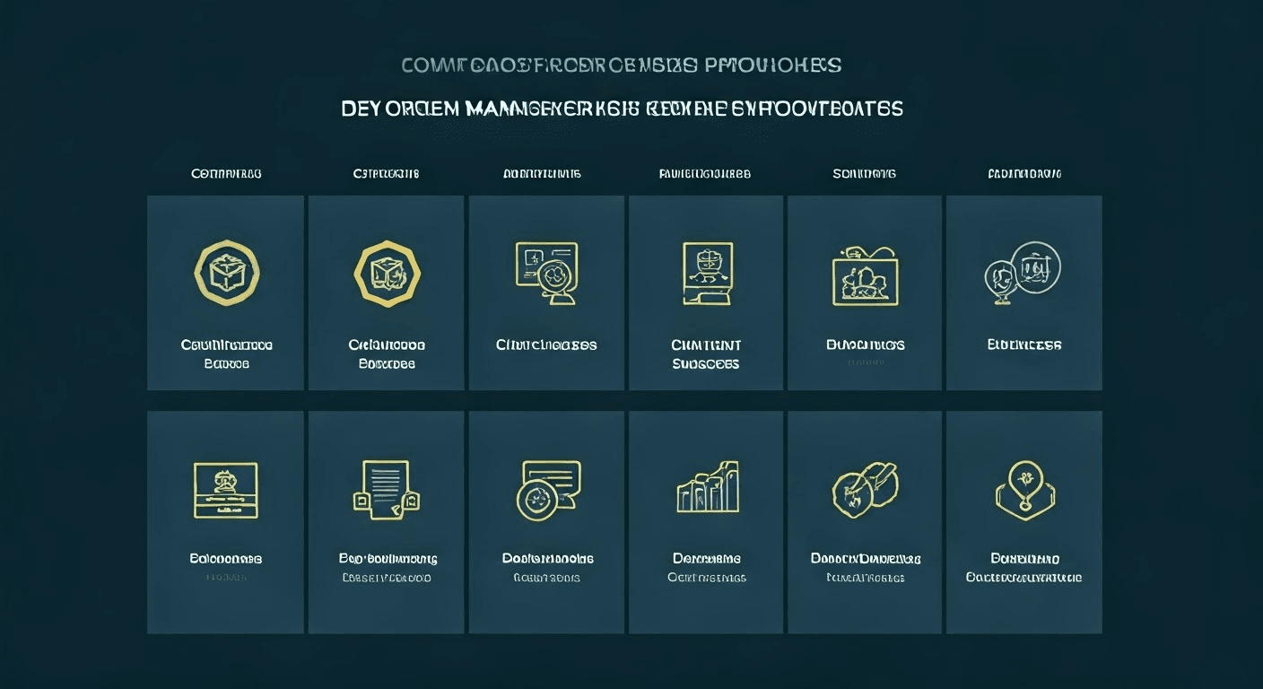 Comparison chart of managed service providers.