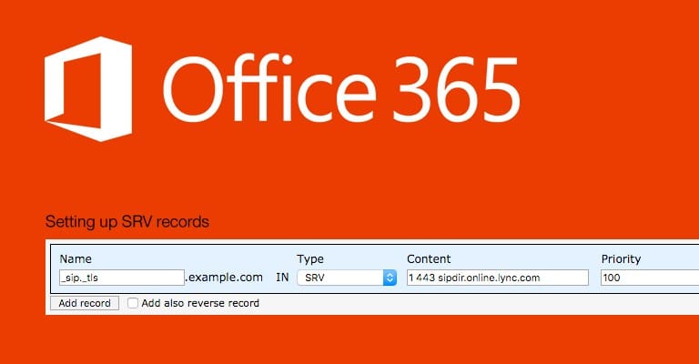 DNS SRV Records for Microsoft 365