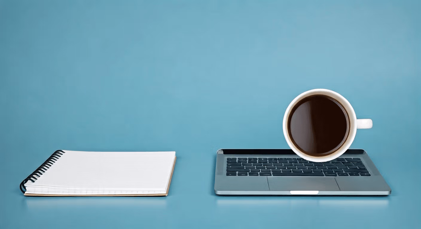 Modern remote work setup