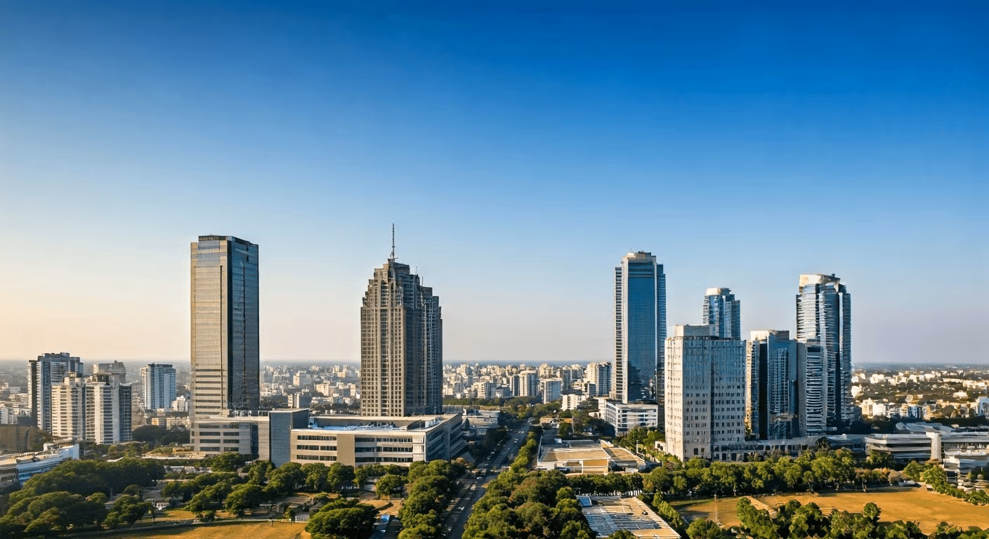 Bangalore cityscape representing IT hub
