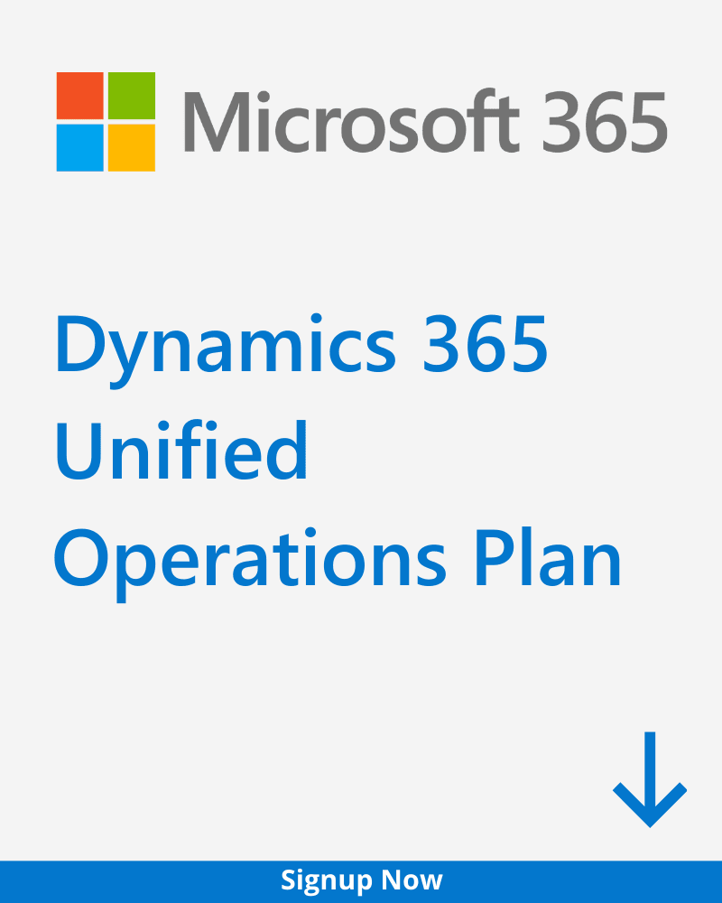 Dynamics 365 Unified Operations Plan