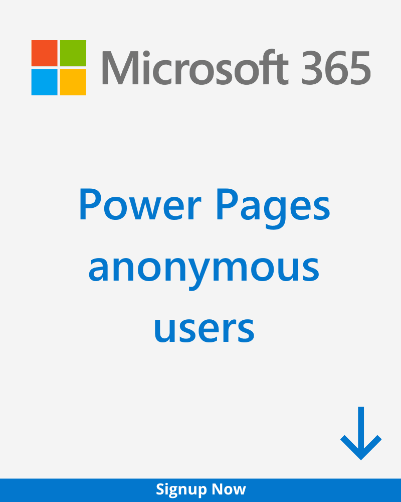 Power Pages anonymous users